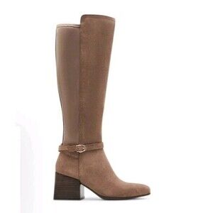 NWT Blondo Twyla Tall Boots Women Size 8.5 Waterproof Taupe Suede MSRP $220